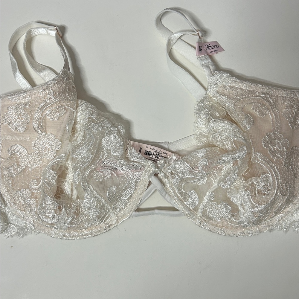 #027 NWT (size 36DDD) VIctoria secret ANGELS Wicked Unlined Boho bra - Picture 4 of 8